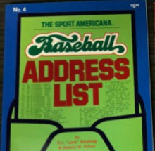 Coding Project #1: Baseball Address Book